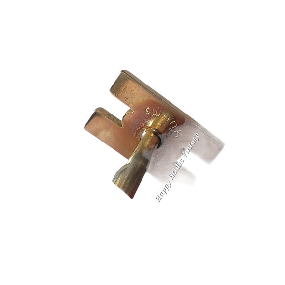 Swank Cufflinks Vintage White and Yellow Metal Tone Preppy Steampunk‎ - Picture 6 of 8